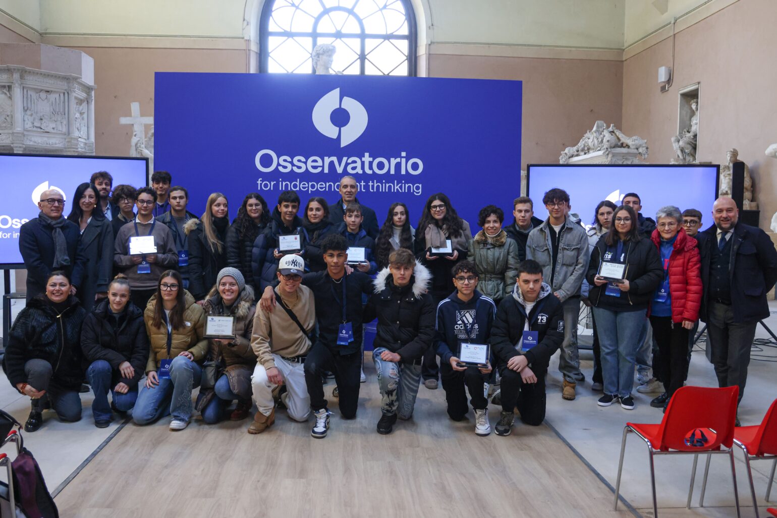 Cerimonia nazionale di premiazione dei concorsi promossi da Osservatorio for independent thinking: i riconoscimenti ai vincitori dell’a.s. 2024/2025